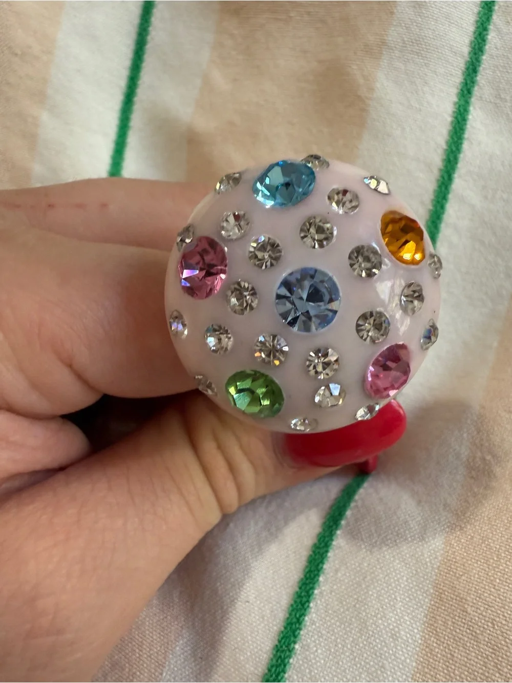 Vintage 1960s/ 70s Disco Studio 54 Colorful Rhinestone Earrings